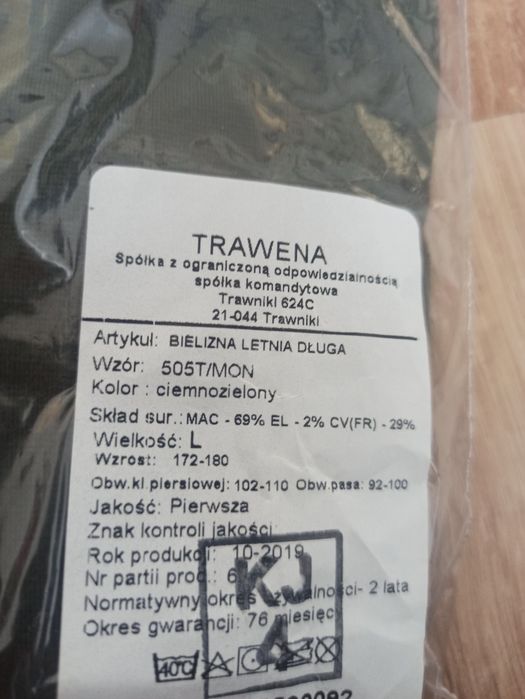 Bielizna letnia długa wp 505/T MON