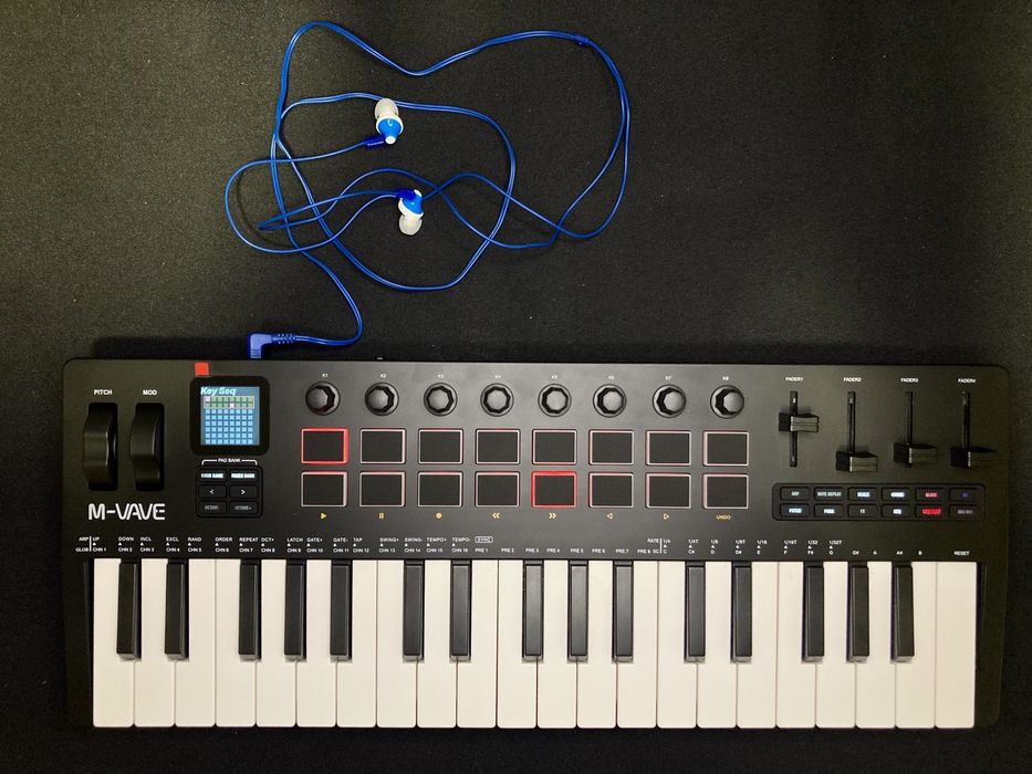 Нова! M-VAVE SMK-37 Pro Bluetooth MIDI клавіші (як AKAI MPK mini Play)