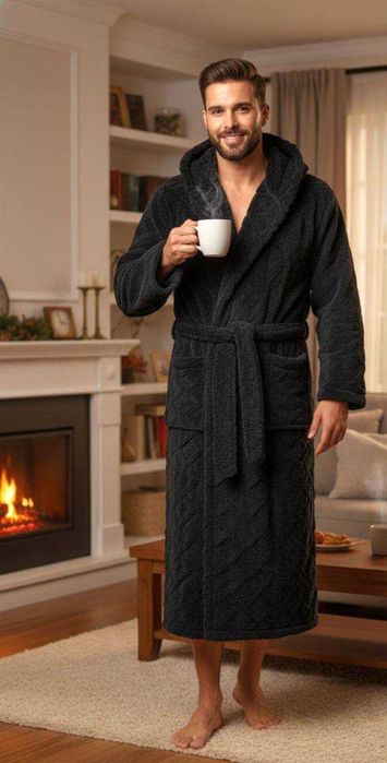 Халат махровый мужской тёплый