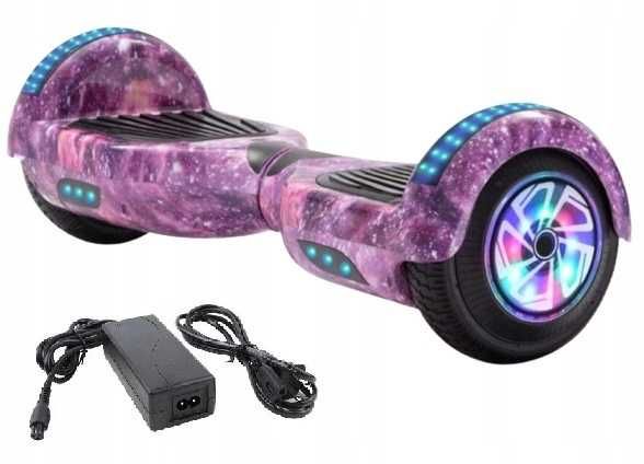 Deskorolka elektryczna hoverboard 6,5' cala deska bluetooth głośniki pink
