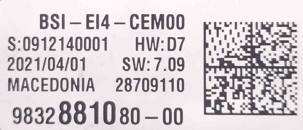 Caixa Fusíveis / SAM / BSI 983288108000 - PEUGEOT 208 II