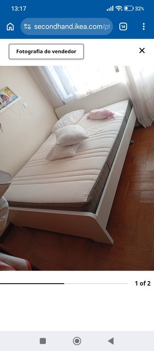 Cama solteiro em excelente estado