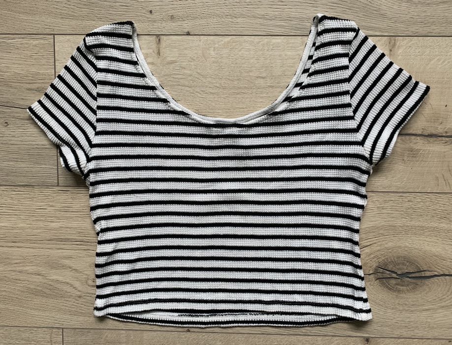 H&M bawełniany croptop XS