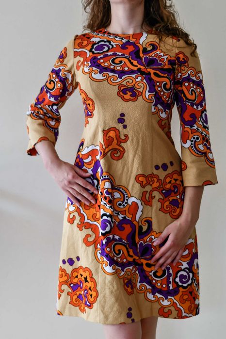 Hipisowska sukienka z lat 80'