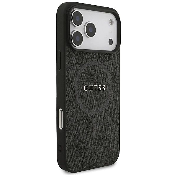 Etui Guess 4G Ring Classic Logo MagSafe do iPhone 17 Pro Max - czarne
