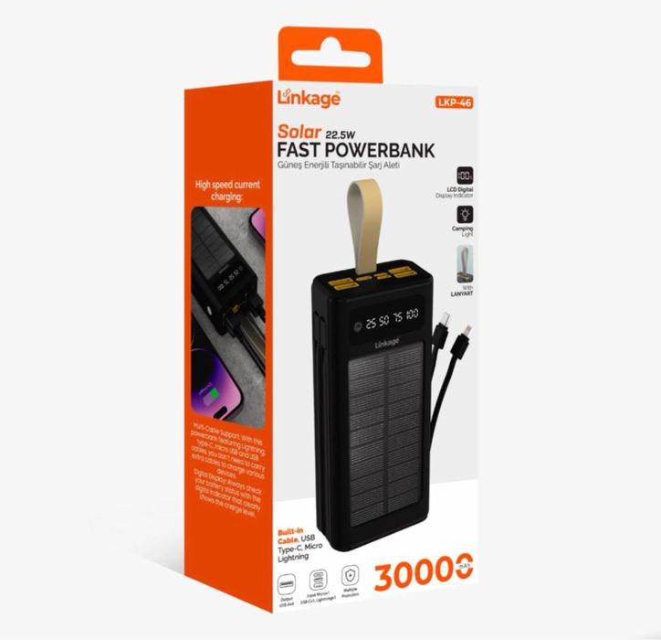 ЯКIСТНI Павербанки Linkage 30000mah  1499 грн швидка зар-ка лiхтар сп