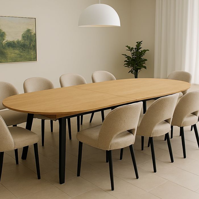 Stół loftowy okrągły  rozkładany loft stół jadalniany 95/295