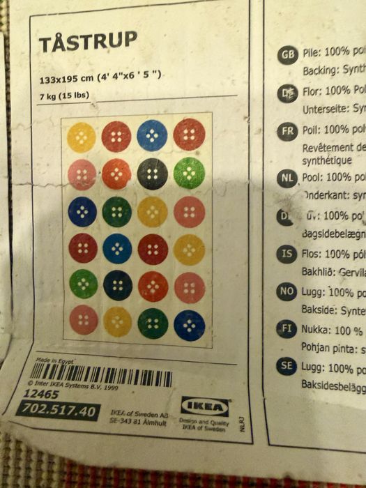 Tapete ikea criança