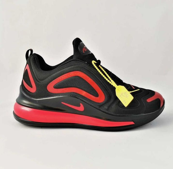 Мужские Кроссовки Nike 720 Чёрные и Красные Найк с Амортизацией