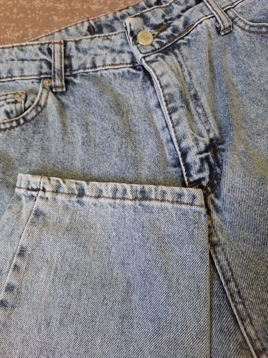 Джинси мом блакитні