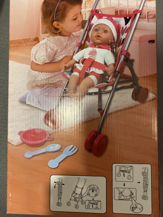 Wózek, lala i akcesoria