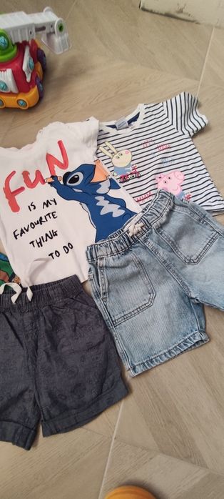 Дитячі футболки,шорти,реглани HM, Zara, Primarks тощо, 80-86 см