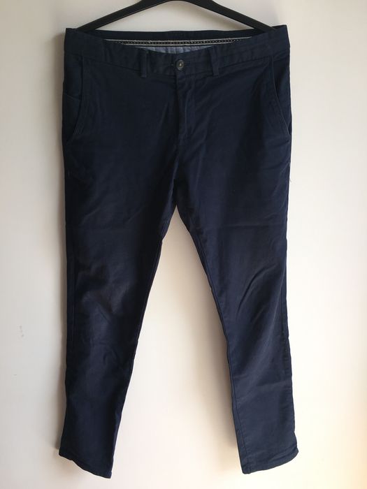 spodnie zara 40 chino slim eleganckie