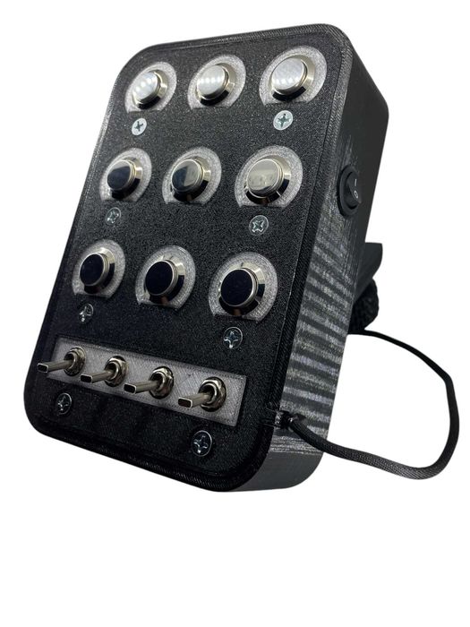 Button box ETS ATS Assetto Corsa symulator PC podświetlany LED metal