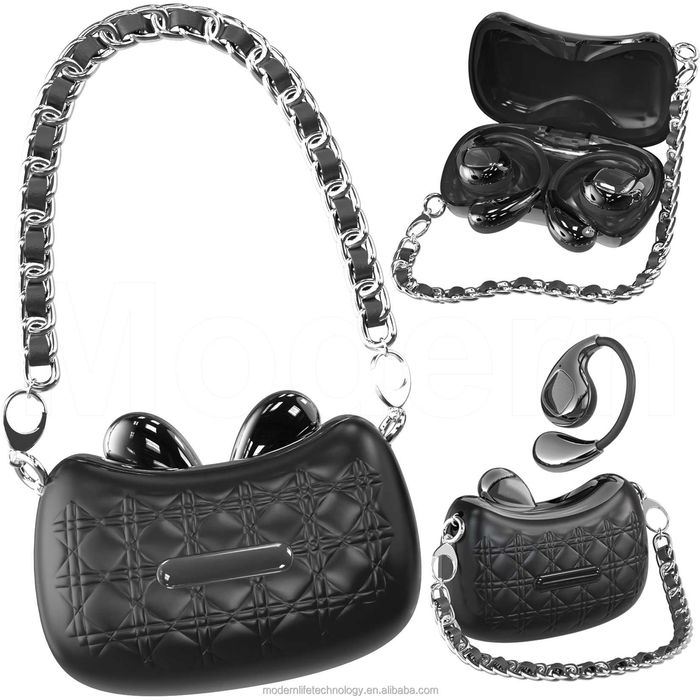 Жіночі бездротові Bluetooth навушники у футлярі-сумочці з павербанком