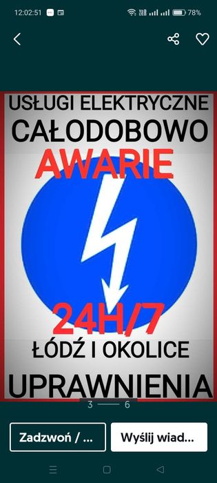 Elektryk 24h TANIO-AWARIE-Pogotowie Elektryczne CAŁA ŁÓDŹ-UPRAWNIENIA