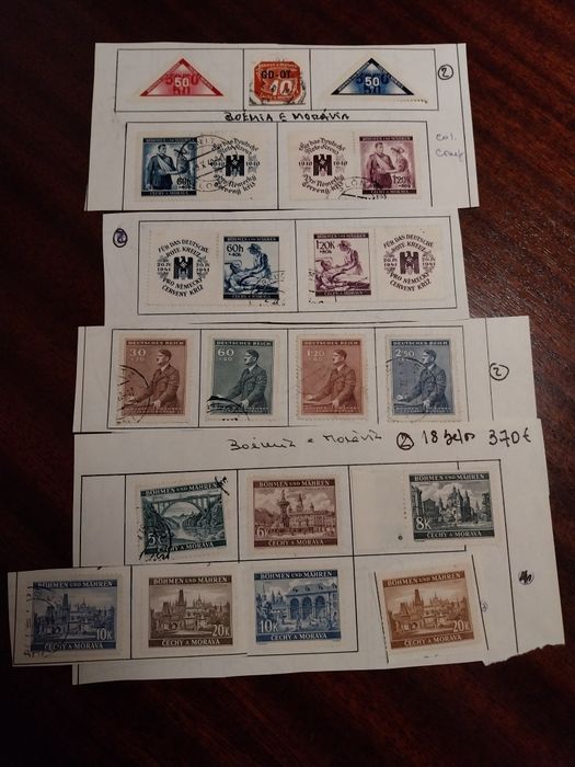 Selos estrangeiros Déc.1900-Boémia e Moravia-Letónia e Eslováquiaa