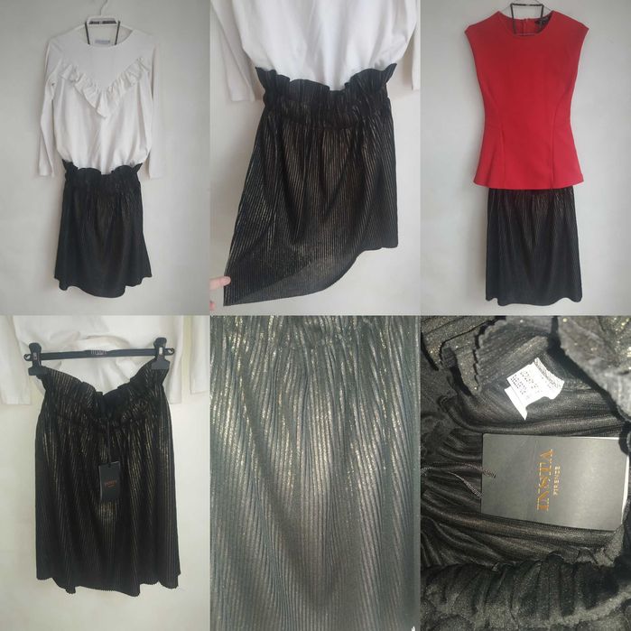 Czarna spódniczka ze złotym połyskiem