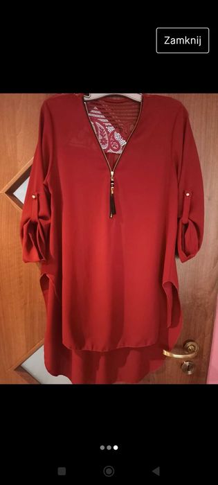 Bluzka tunika z ozdobnym tyłem