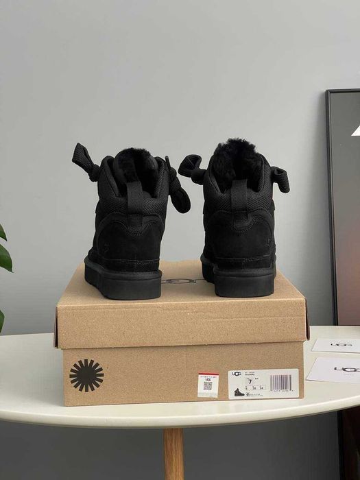 Уггі UGG Lowmel High Sneaker Black premium угги повністю натуральні