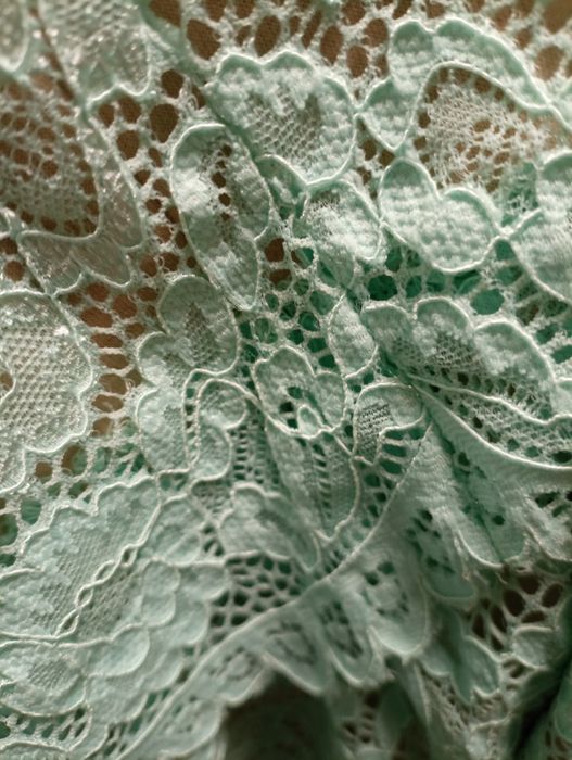 Нарядна сукня, гіпюр стрейчевий, колір тіфані, розмір 42