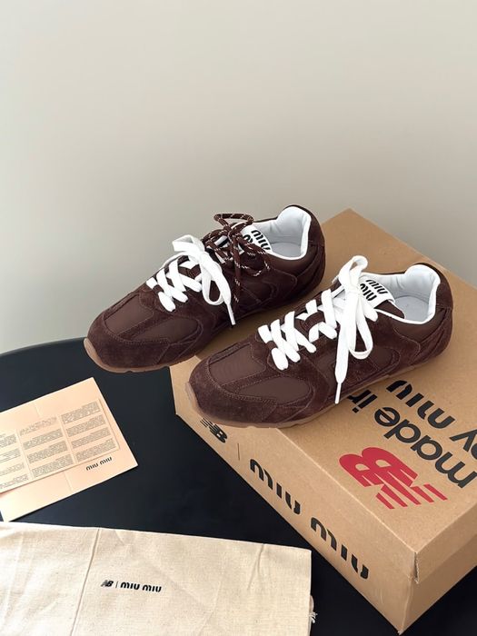 Sneakersy Miu Miu New Balance Brown Suede