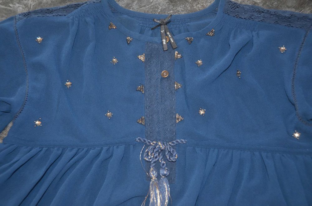 Granatowa elegancka bluzka Next 152cm