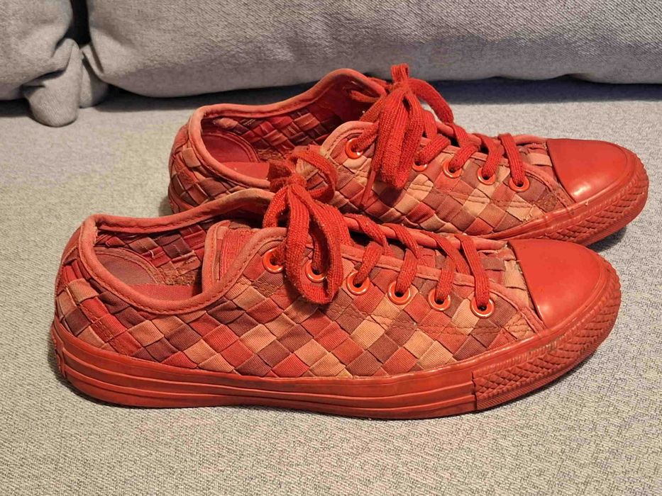 Trampki Converse 41 plecione Czerwone oryginalne używane