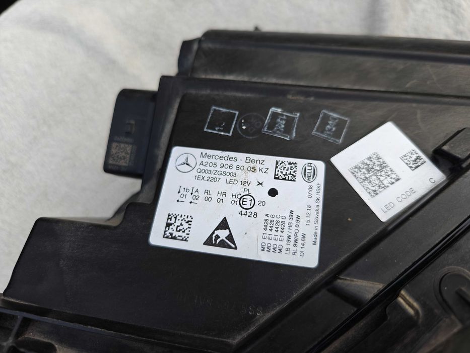Lampa Prawy Przód Led High Performance Mercedes Klasa C W205 Lift EU