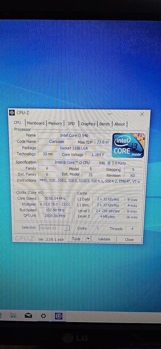 Стаціонарний комп'ютер на Intel core I3 540 оперативна 8 Гб.
