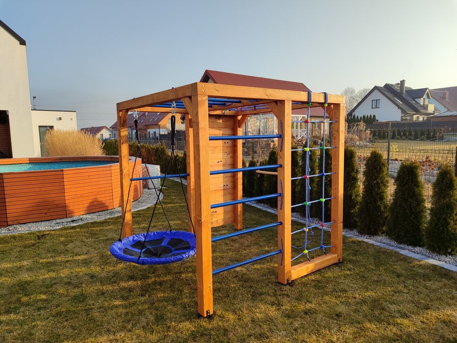 Nowoczesny Plac Zabaw 200x200 – Drewno KVH 10x10cm – MONTAŻ GRATIS!