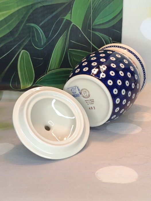 Pojemnik na sypkie ceramiczny duży 1litr ceramika Bolesławiec