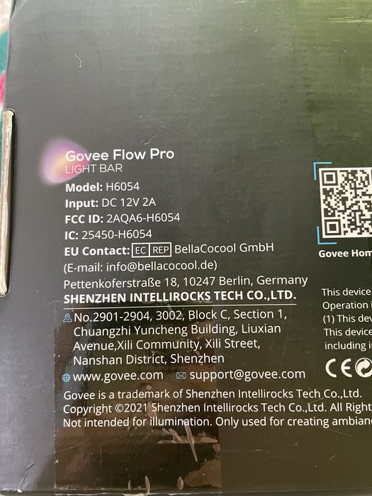 Lampa GOVEE H6054 Flow Pro RGBICW