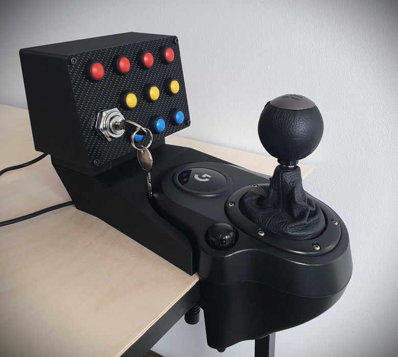 Button Box mocowanie do Logitech Shifter - 10 przycisków + stacyjka ...