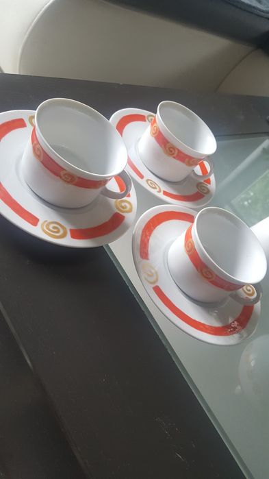 Komplet kawowy ręcznie malowany