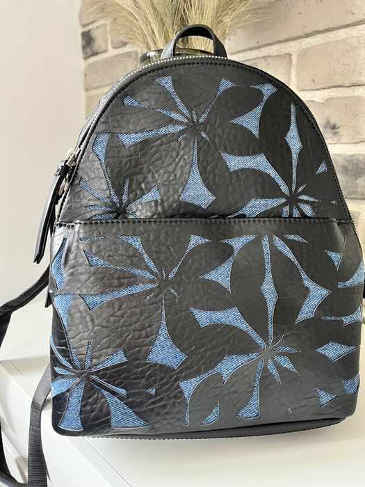 Plecak czarny Desigual jeans nowy komplet metek skóra piękny