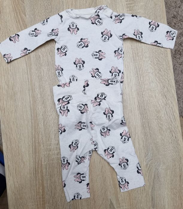 Komplet myszka Miki jasny /body+legginsy+czapeczka/ 62