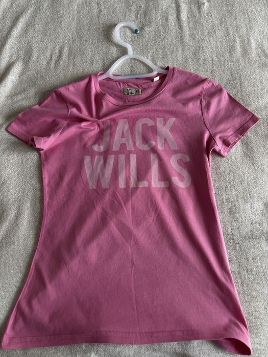 Rozowa bawelniana koszulka jack wills w dobrym stanie