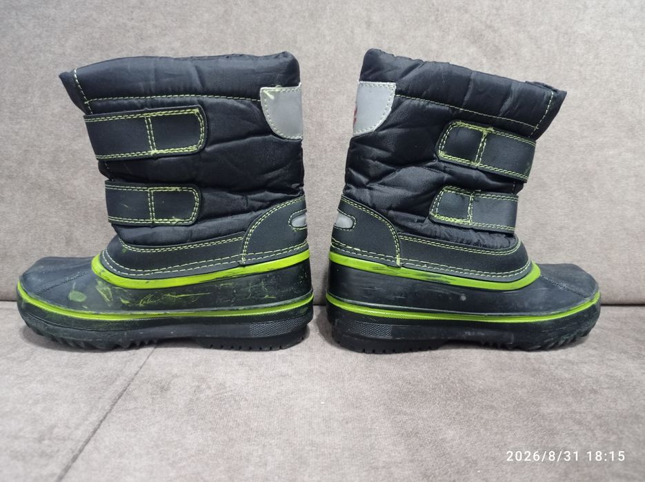 Buty 25 śniegowce chłopięce na rzepy odblaski zima