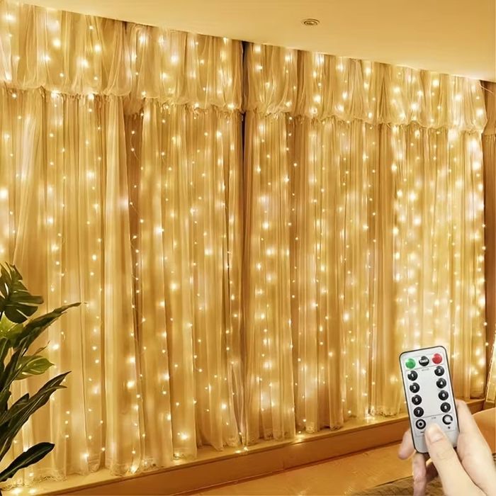 Штора-гілянда 3×3 м (тепле світло)