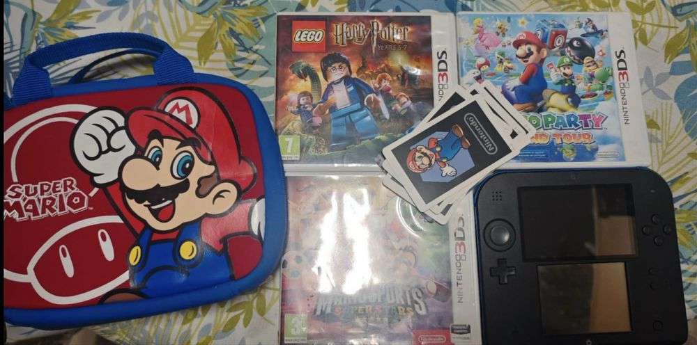 Nintendo 2DS + jogos + acessórios (conjunto completo)