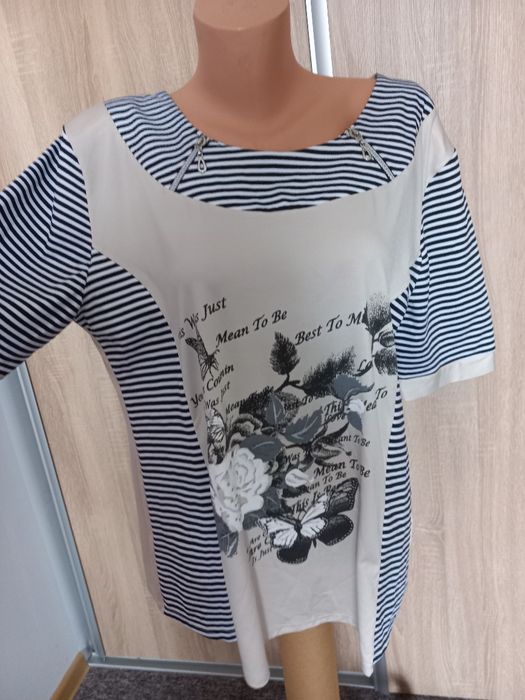r.XL 95% wiskoza, cienka, zwiewna bluzka