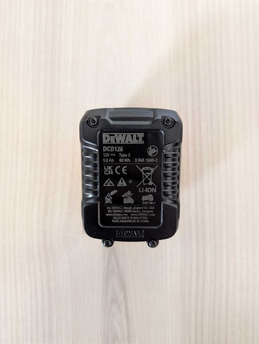 Akumulator DeWalt DCB126 XR 12V 5Ah 60Wh, nowy