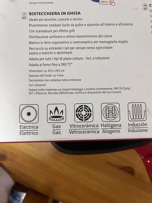 Grelhador de ferro fundido