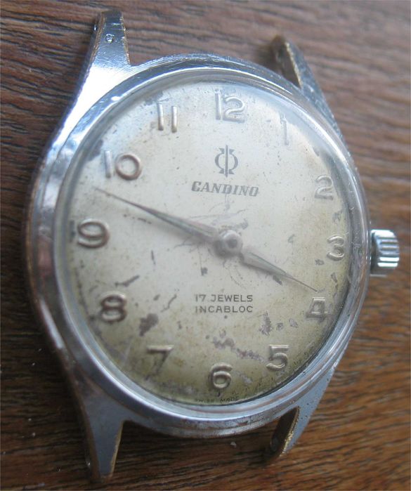Relógio de Corda Vintage - Candino - 17 Jewels, Incabloc - Swiss Made