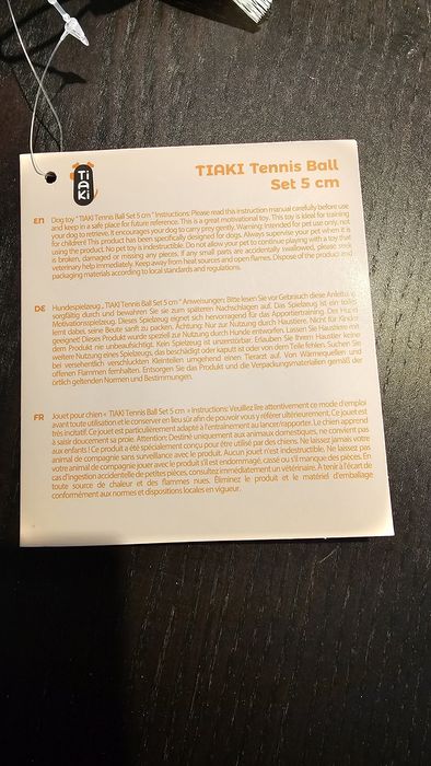 TIAKI piłki tenisowe dla psów 5cm