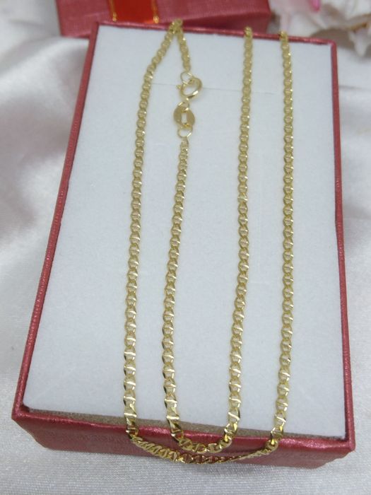Piękny złoty łańcuszek Gucci, złoto próby 585, dł. 45 cm