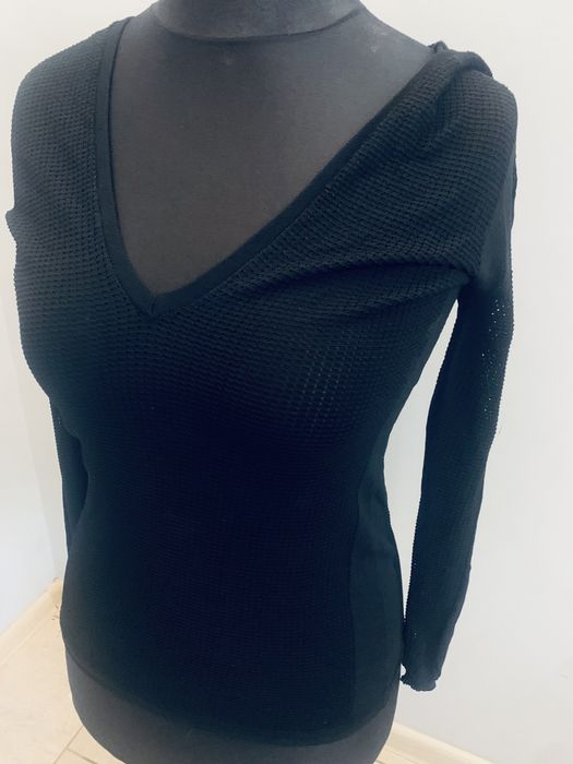 Pinko sexi super bluzka damska czarna z kapturem r. M extra stan