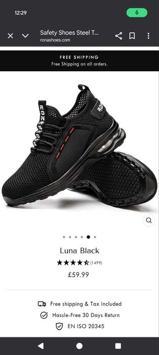 Захисні кросівки Rona Shoes Luna (Спецвзуття) з металевим носком, Розмір 41