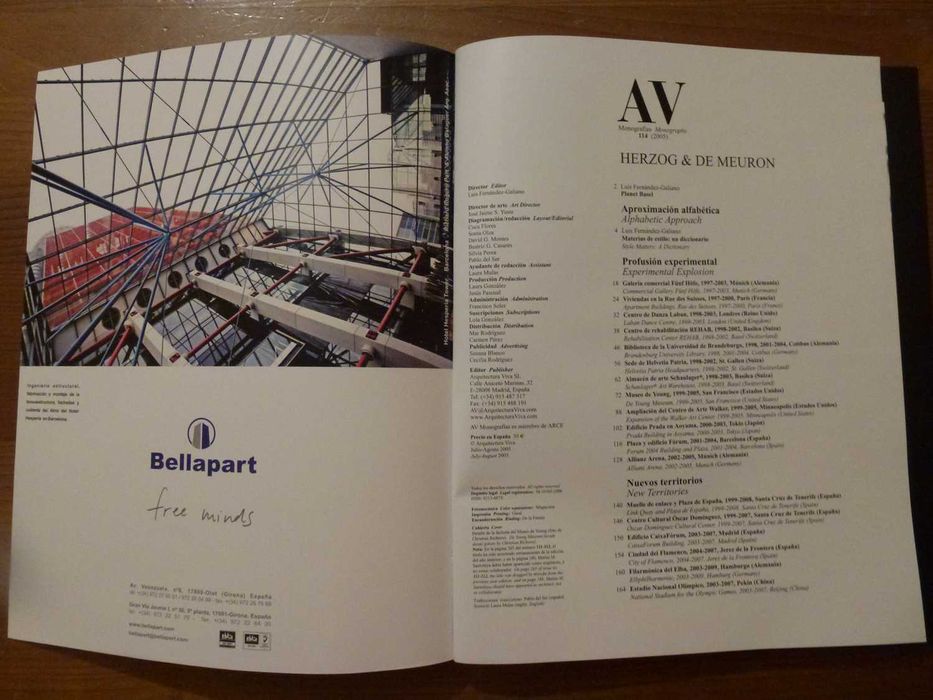 LIvro revista AV nº114 – Herzog & De Meuron 2000/2005